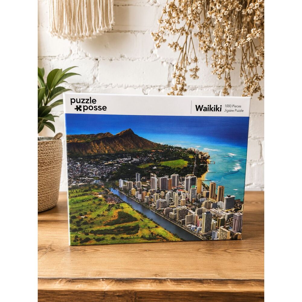 Puzzle Posse Waikiki 1000 Piece Jigsaw Puzzle Hawaii Aerial View Sealed